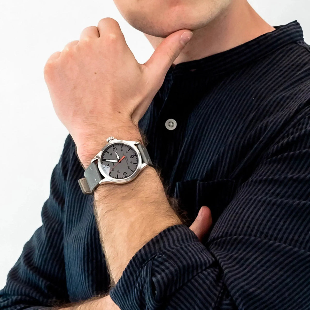 Timex Unisex Gray Leather Watch, Gray Dial | Tw2r71000 by TIMEX
