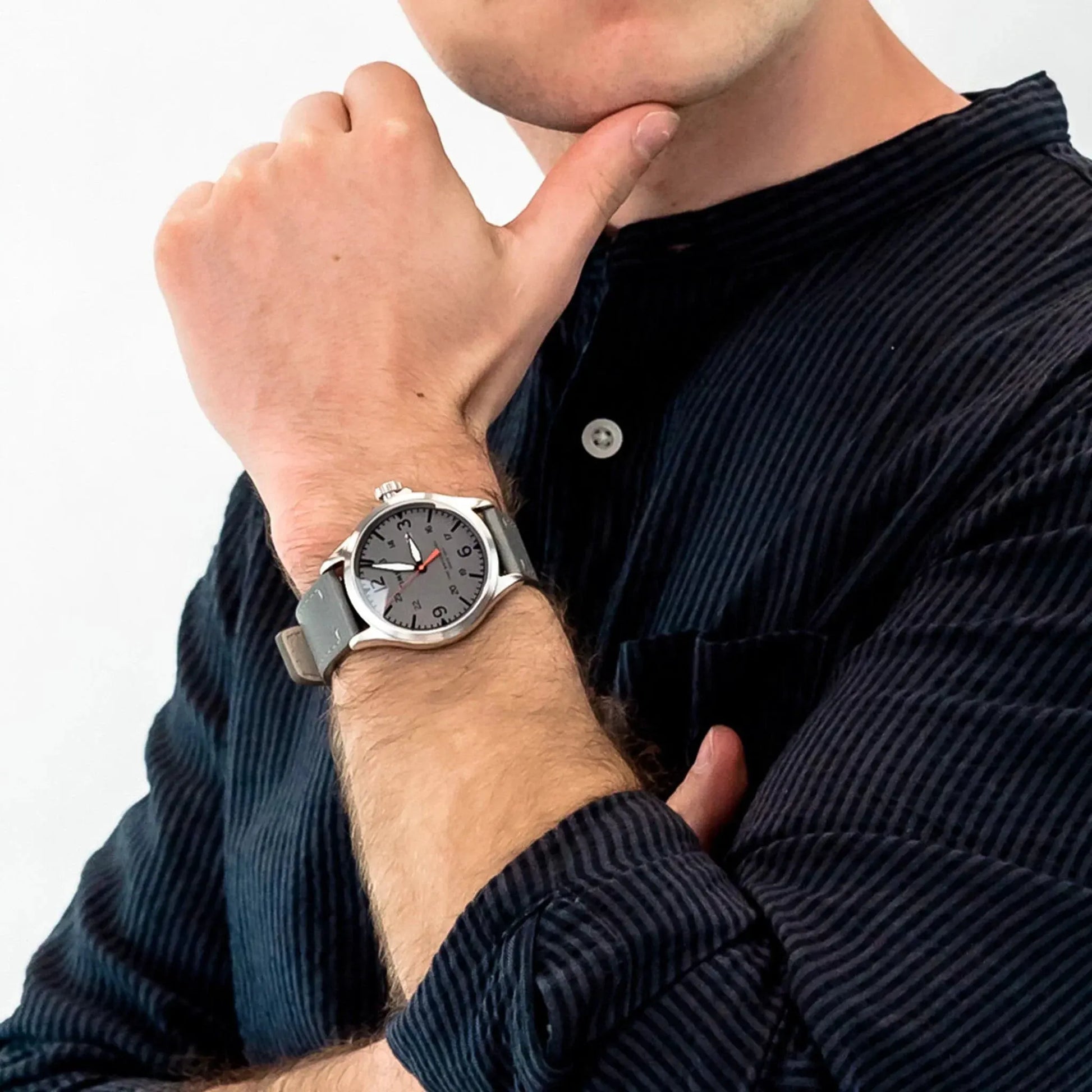 Timex Unisex Gray Leather Watch, Gray Dial | Tw2r71000 by TIMEX
