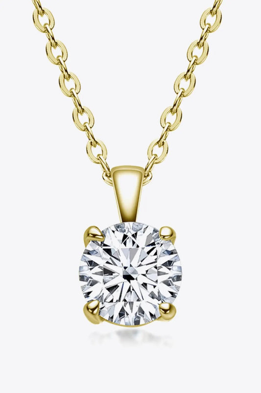 925 Sterling Silver 1 Carat Moissanite Chain-Link Necklace by Partner Label