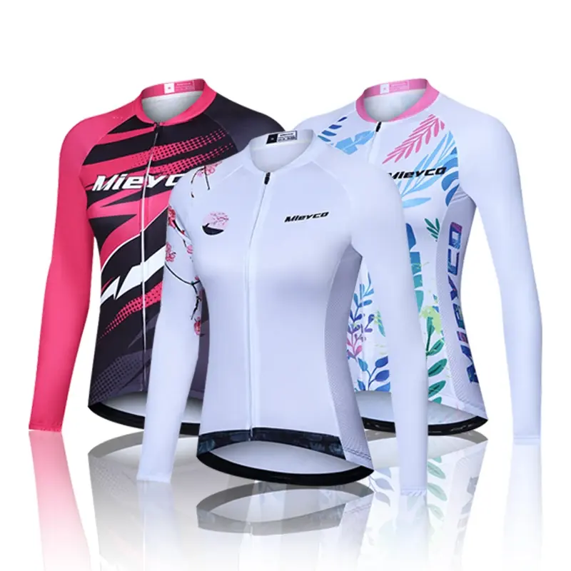 Women Cycling Jersey Long Sleeve Breathable Lightweight Spring Autumn Road Bike Top by Vimost Shop