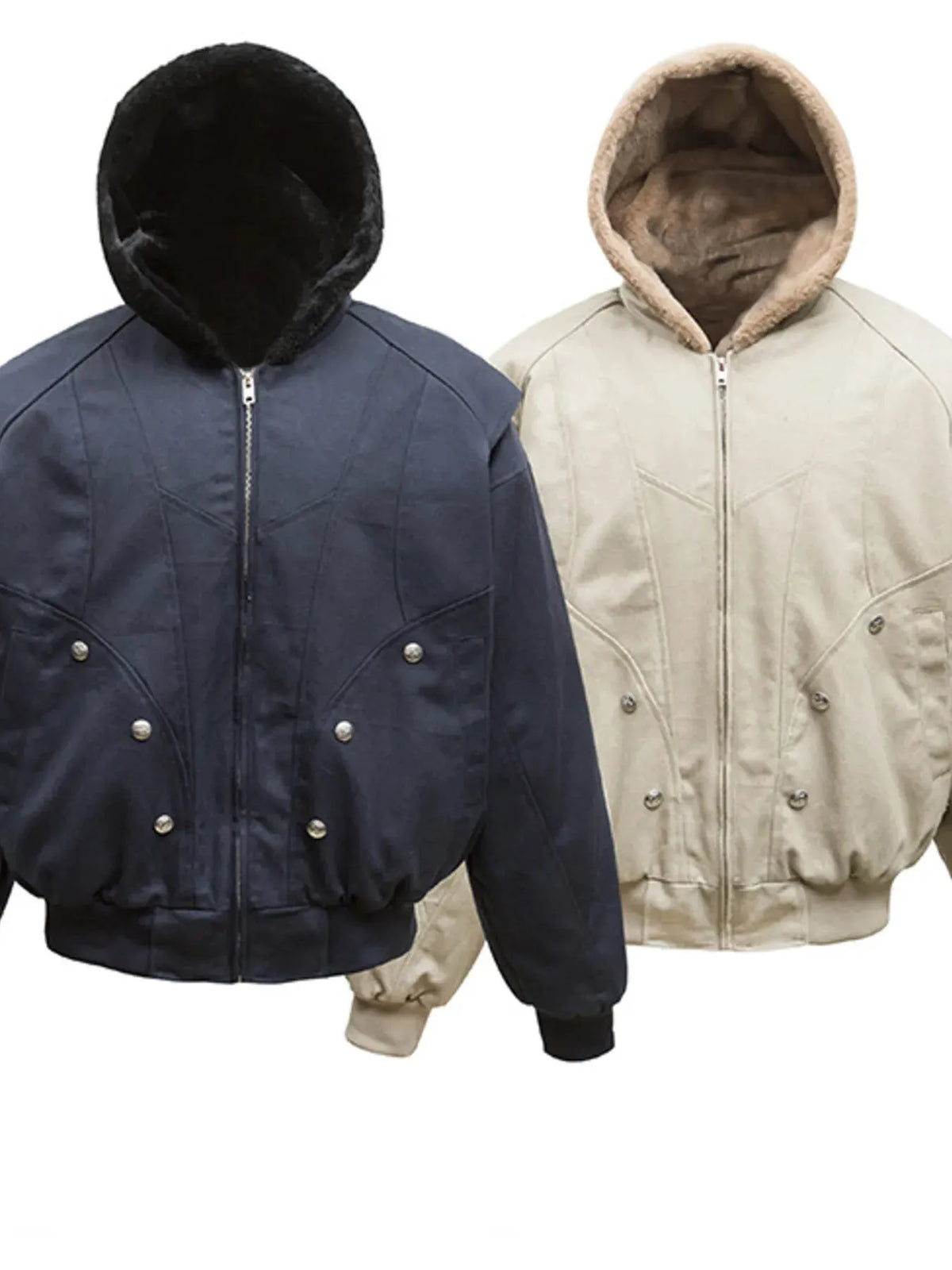 Men's Sherpa Lined Hooded Bomber Jacket by Partner Label
