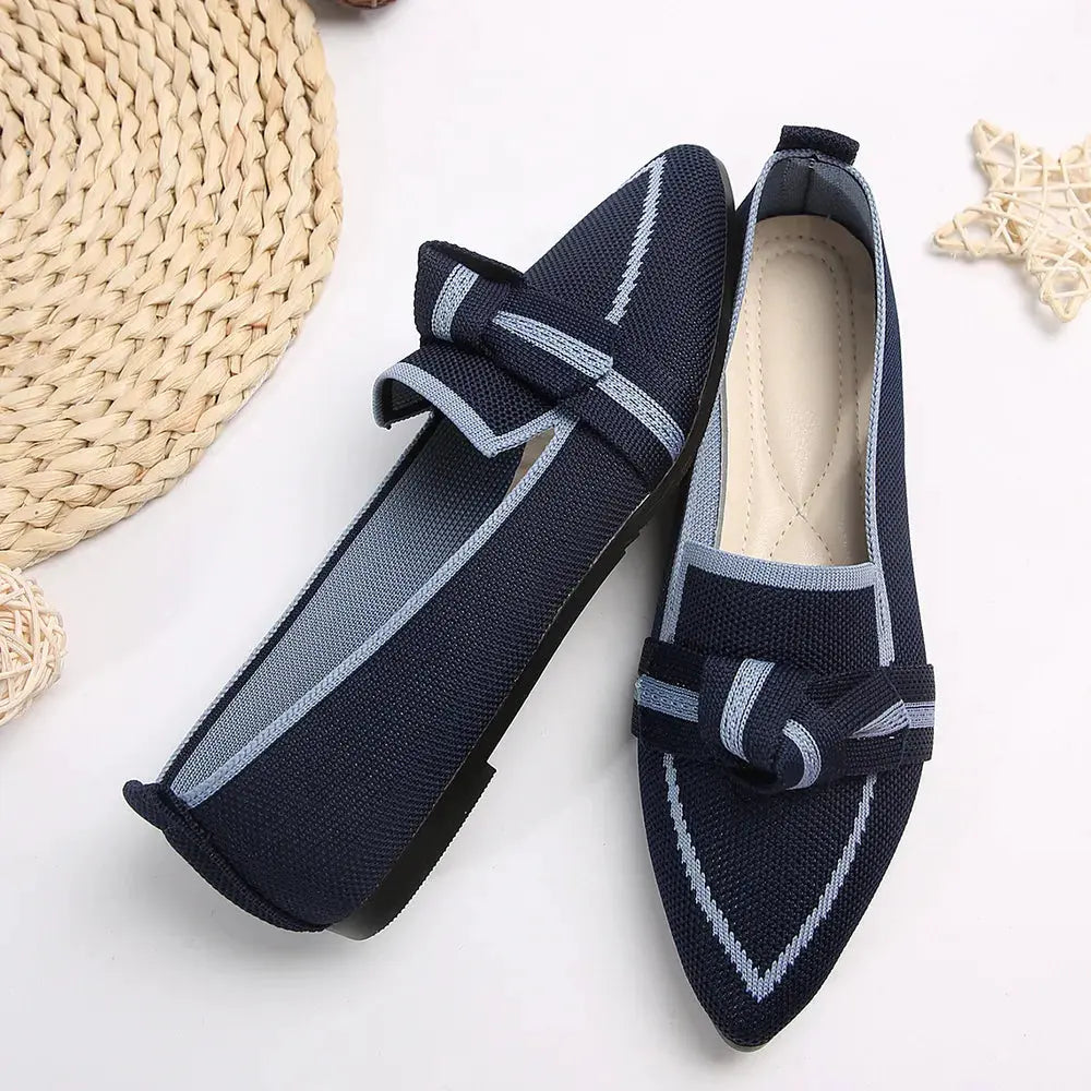 Point Toe Mesh Flat Slip-Ons by Partner Label