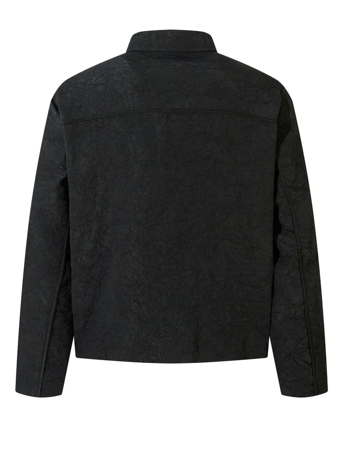 Textured Bomber Collared Neck Zip Up Jacket by Partner Label