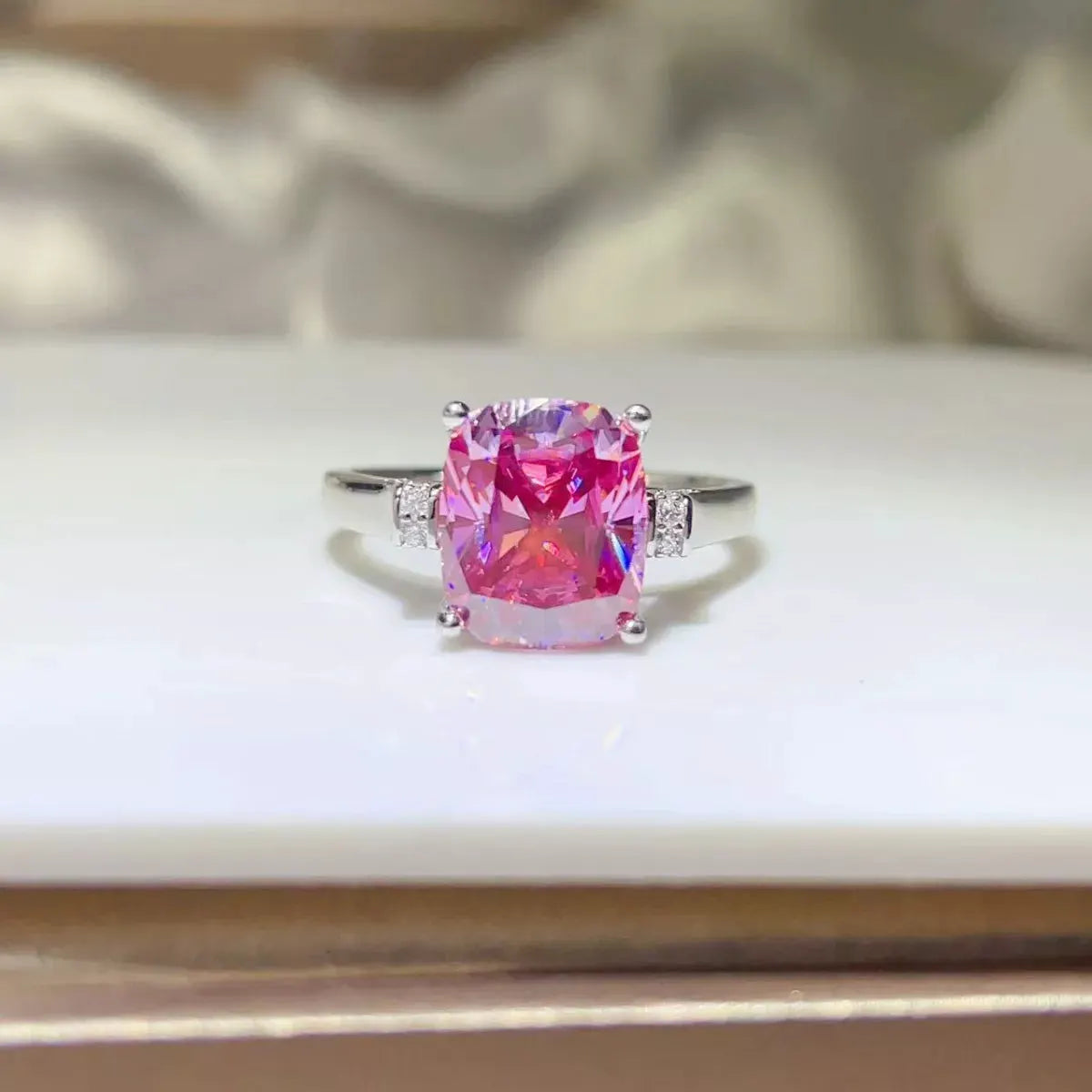 5 Carat Moissanite 925 Sterling Silver Ring by Partner Label
