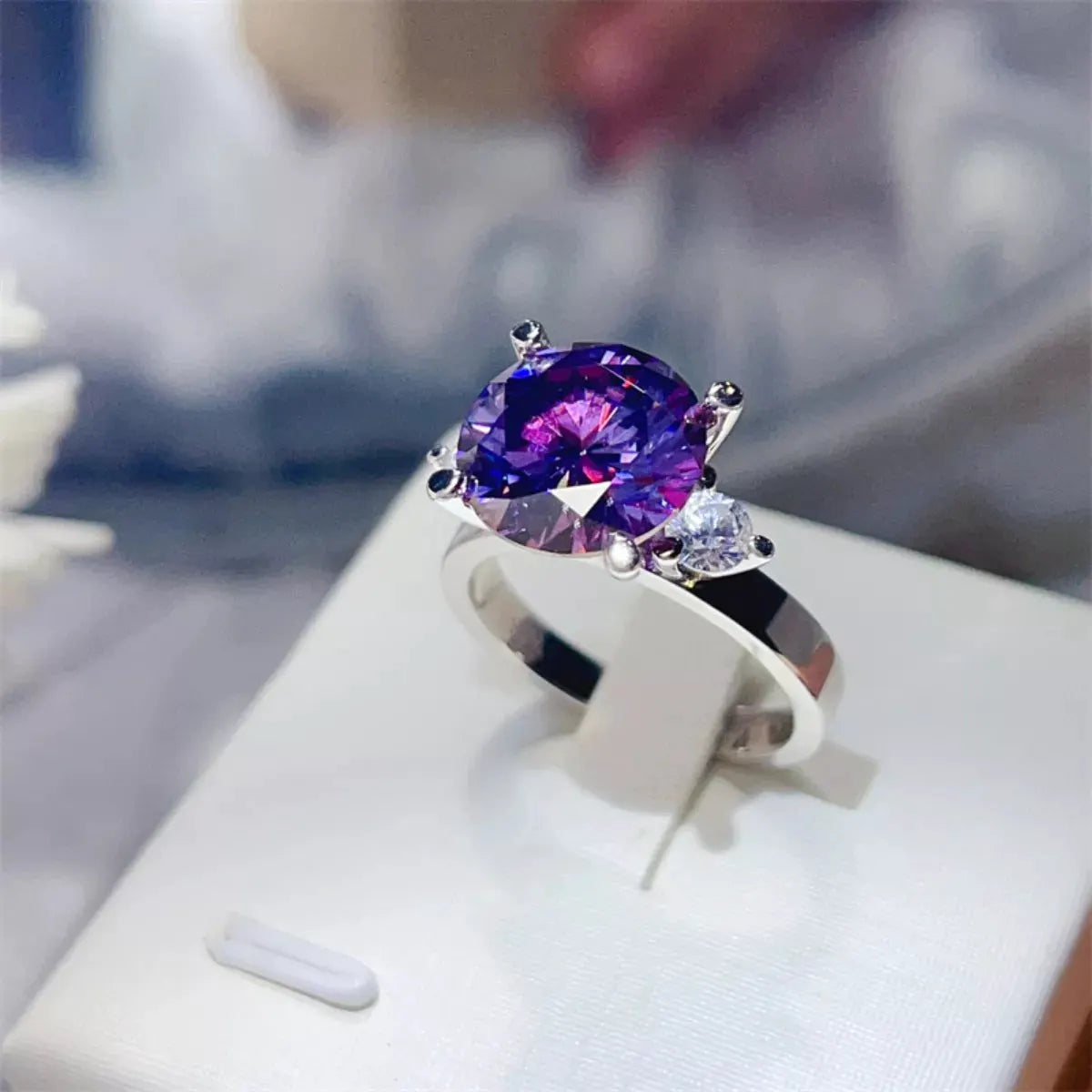 5 Carat Moissanite 925 Sterling Silver Ring by Partner Label