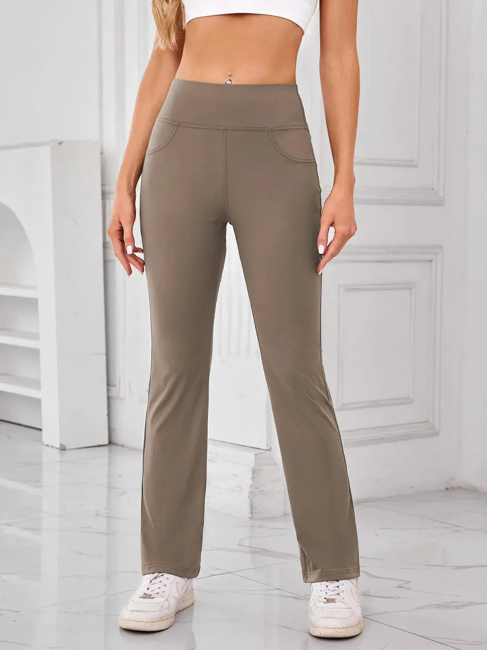 Lovelet High Waist Active Pants with Pockets by Lovelet