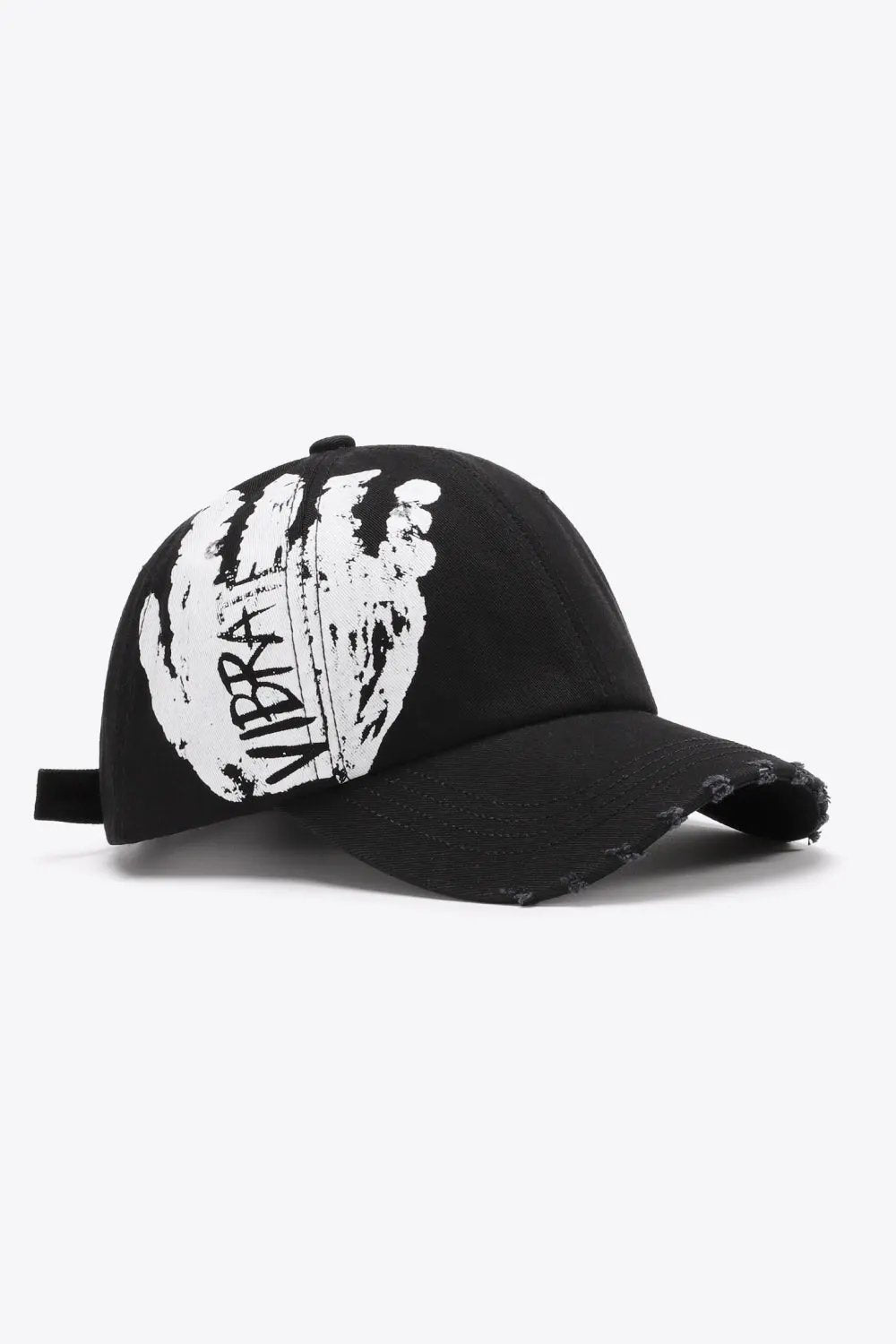 VIBRA Graphic Distressed Adjustable Baseball Cap by Partner Label
