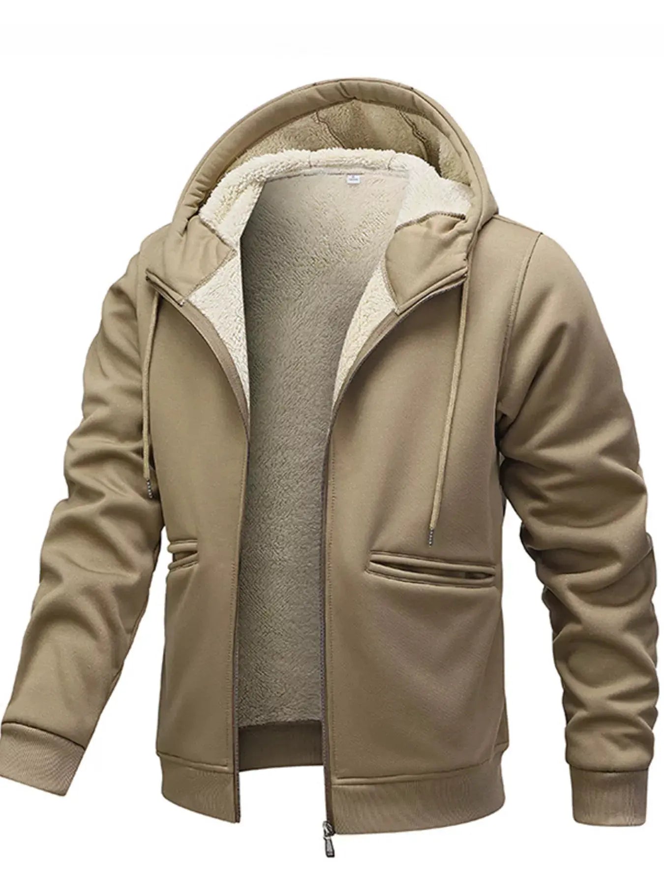 Men's Full Size Warm Fleece Lined Zip-Up Hoodie Plus Size by Partner Label