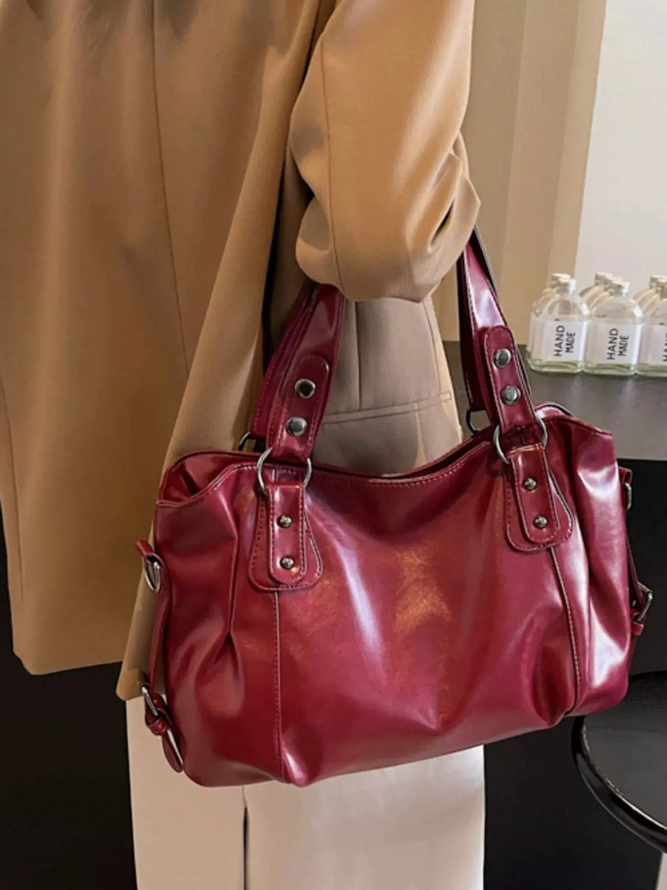 Vintage Style Leather Handbag by Partner Label