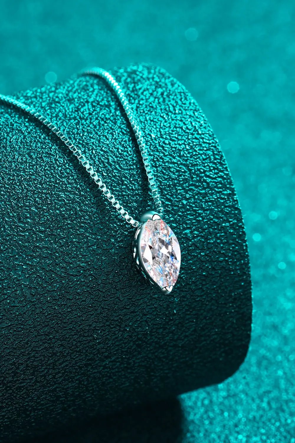 1 Carat Moissanite 925 Sterling Silver Necklace by Partner Labels
