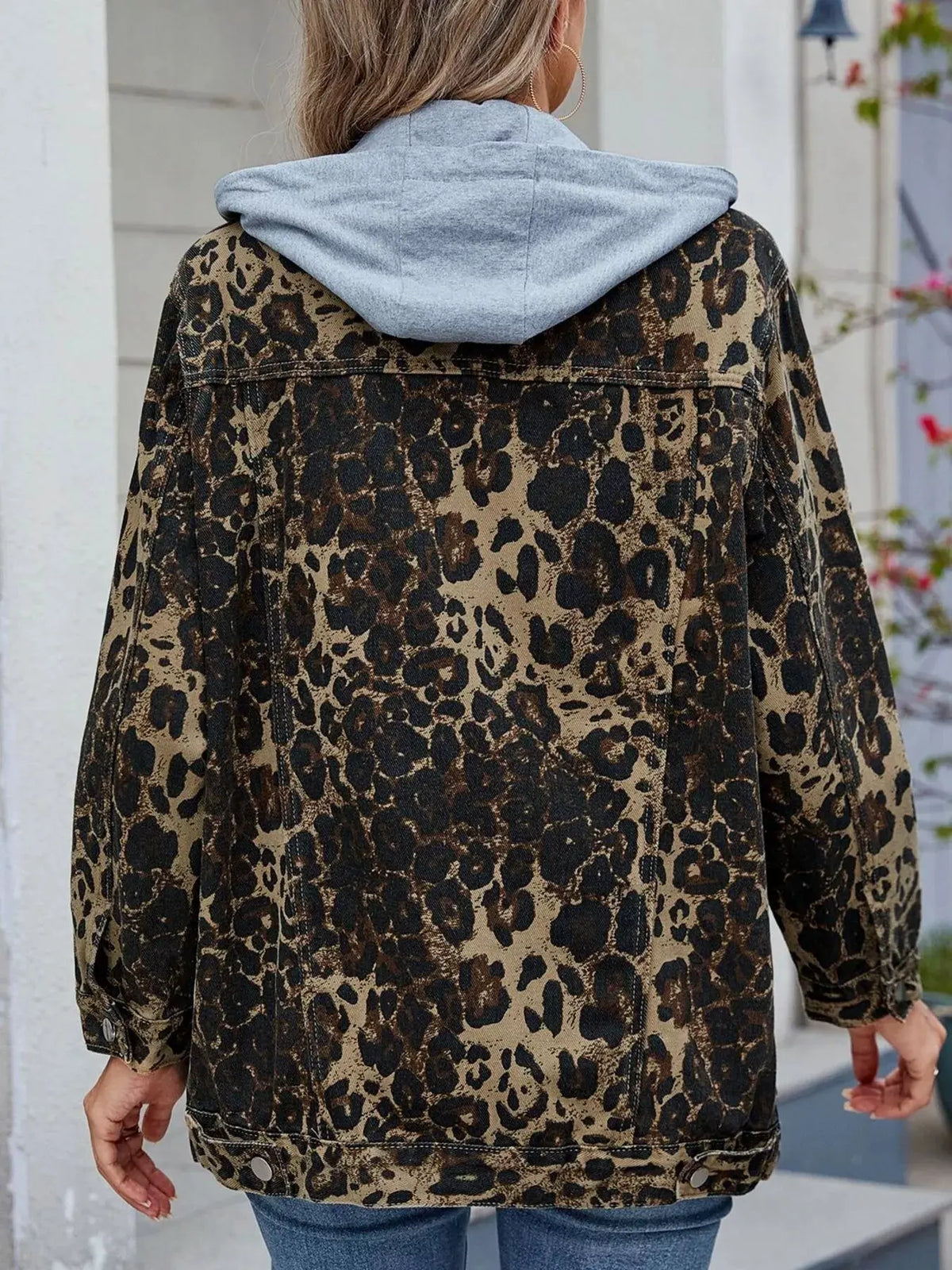 Button Up Long Sleeve Denim Jacket by Partner Label