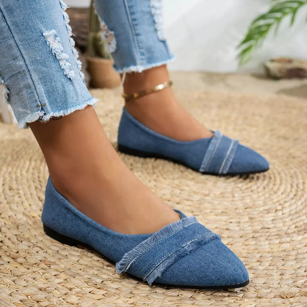 Point Toe Flats Slip-Ons by Partner Label