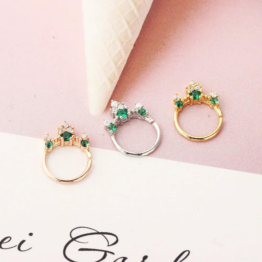 Jewelry Nose Ring Diamond No Hole Nose Fake Nose Ring by Maiden-Art