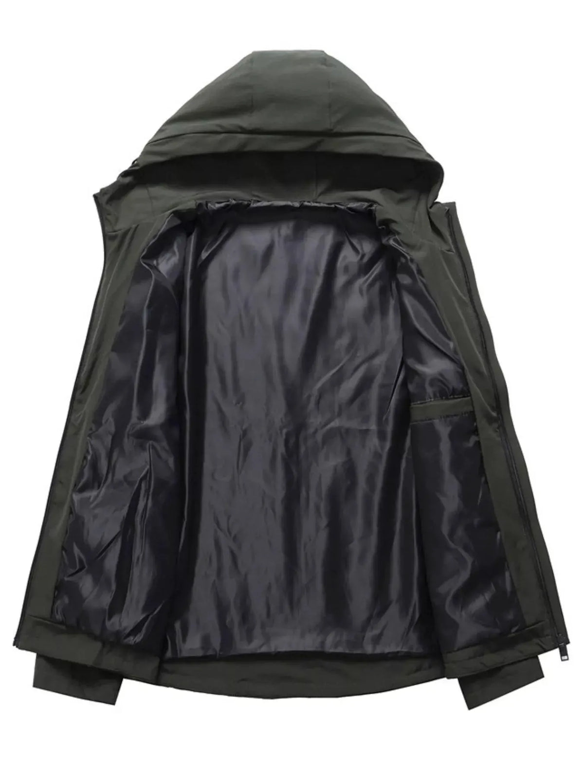 Men's Plus Size Casual Hooded Windproof Jacket by Partner Label