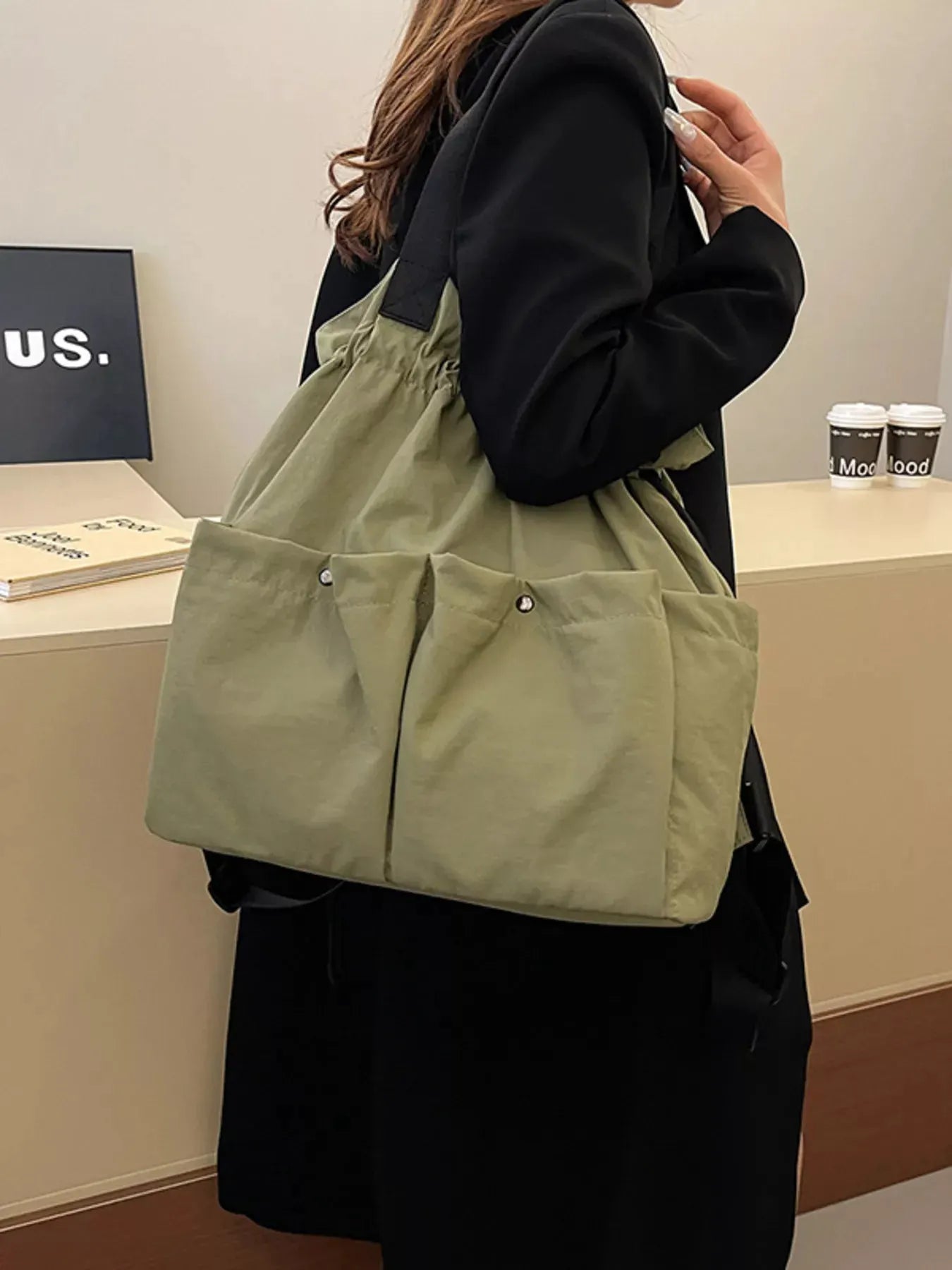 Drawstring Closure Lightweight Backpack Bag by Partner Label