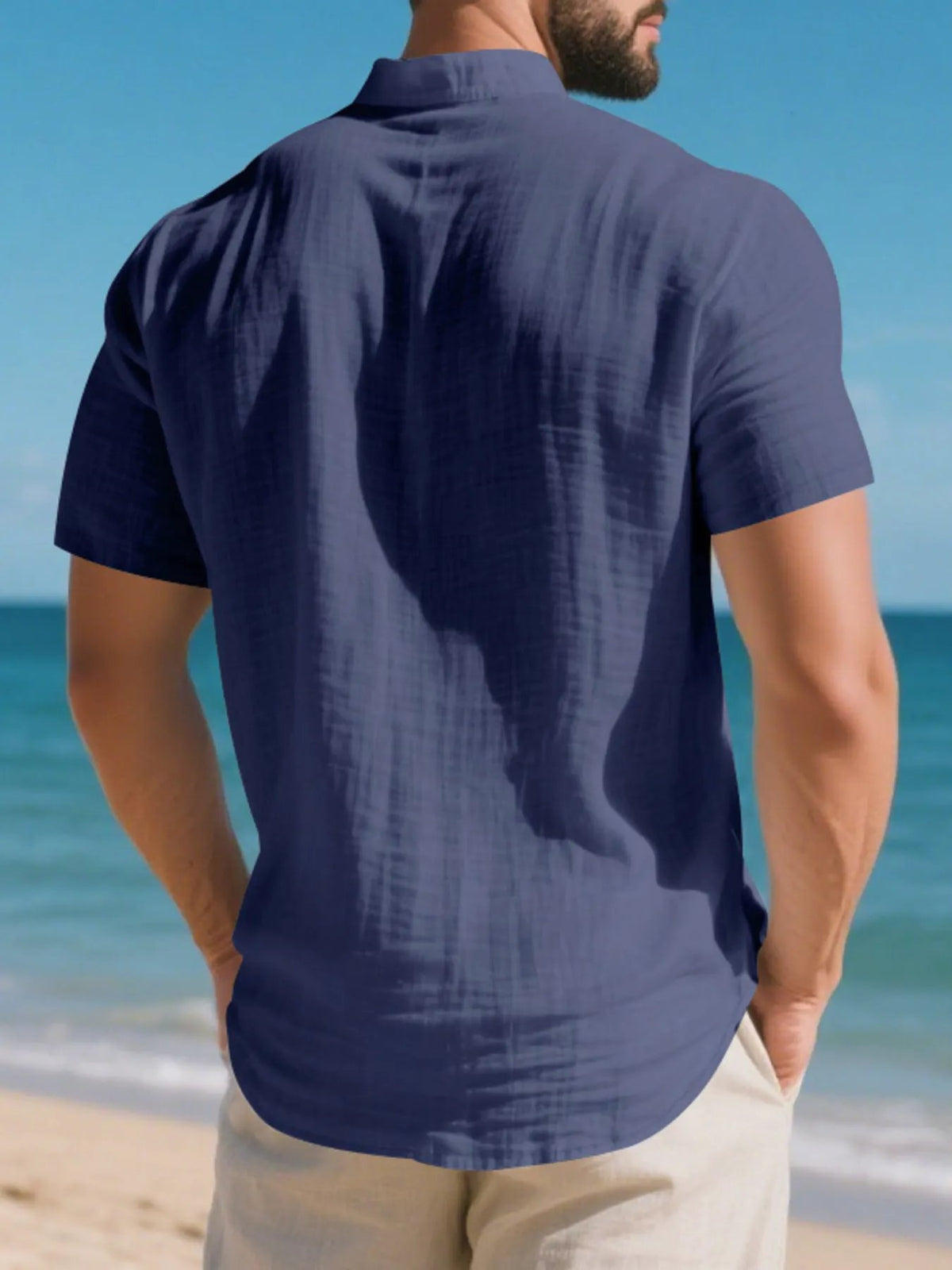 Men's Full Size Casual Short Sleeve Shirt Plus Size by Trendsi
