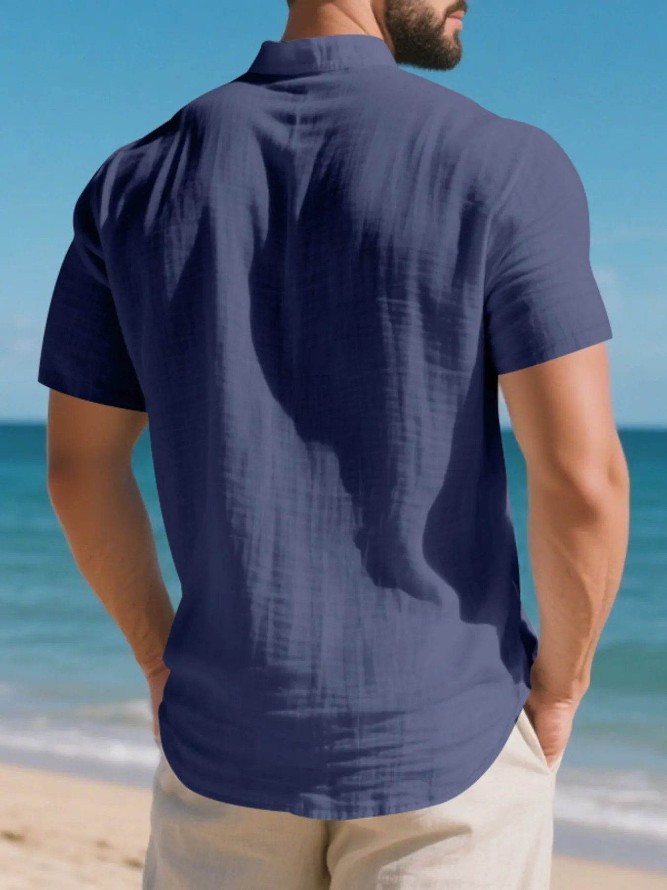 Men's Full Size Casual Short Sleeve Shirt Plus Size by Trendsi
