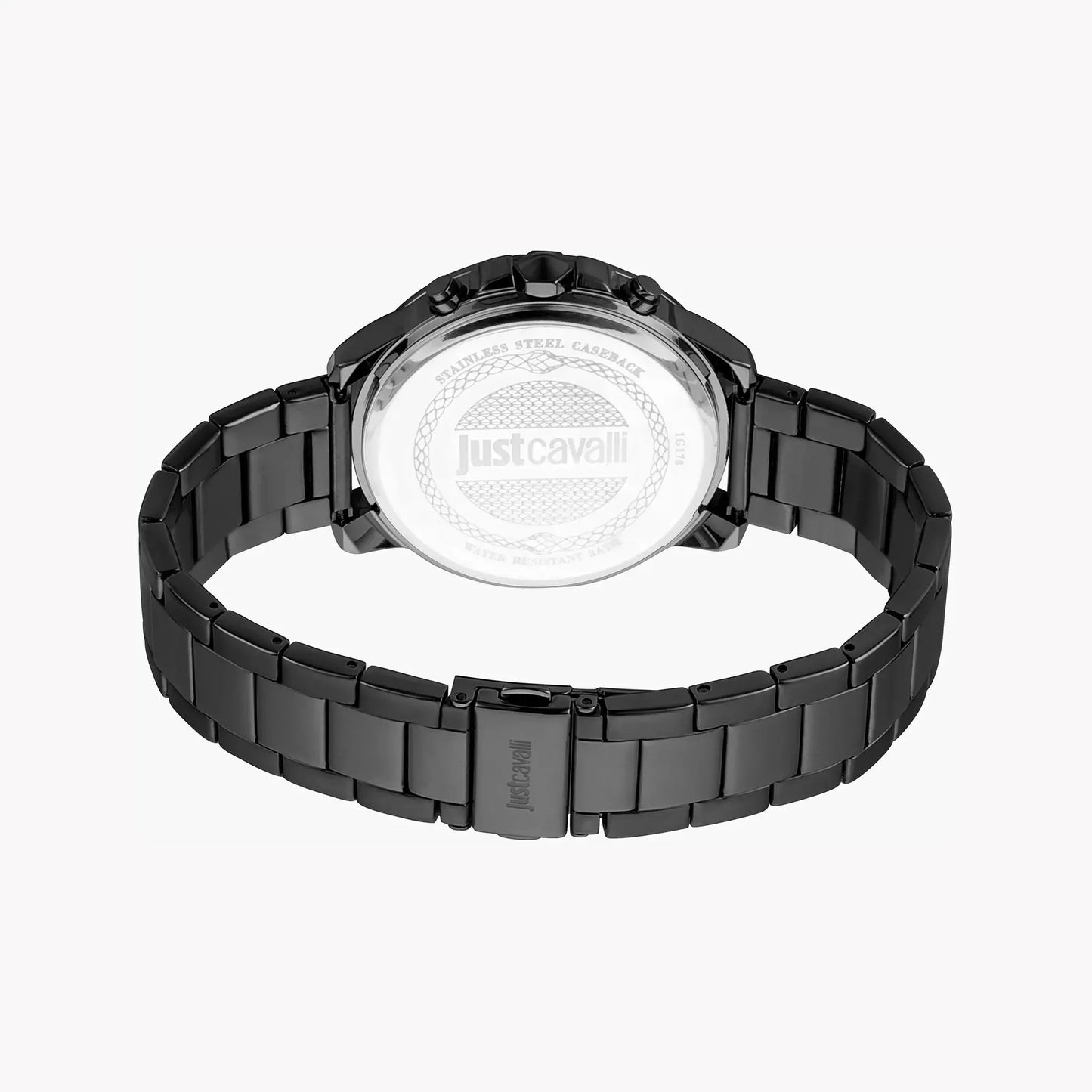 Just Cavalli Men's Black Stainless Steel Watch, Blue Dial | Jc1g178m0075 by JUST CAVALLI