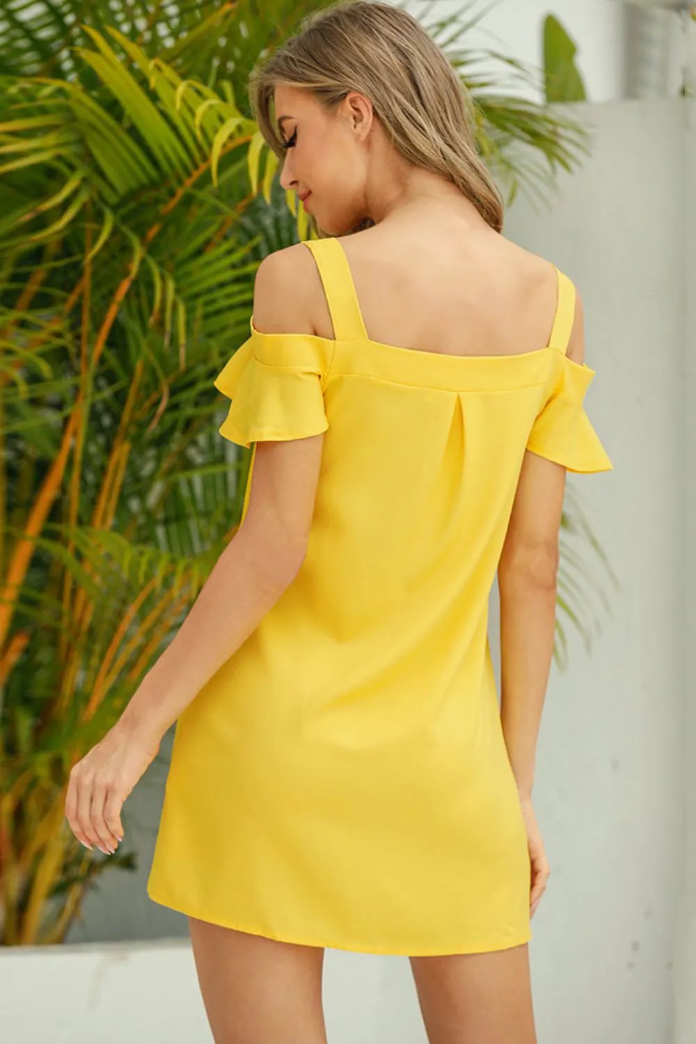 Cold-Shoulder Mini Dress by Partner Label