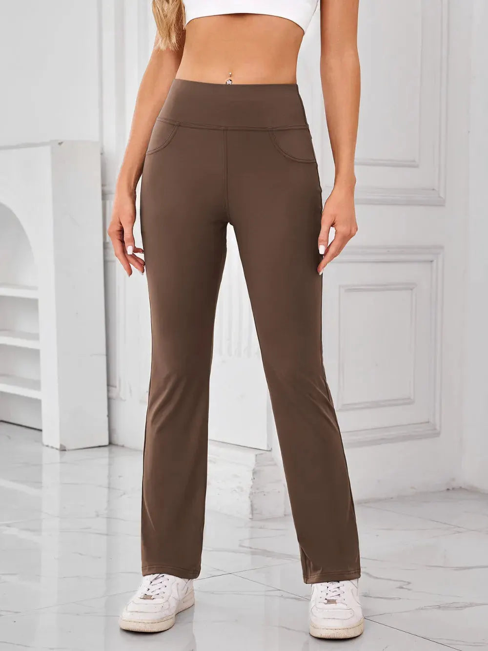 Lovelet High Waist Active Pants with Pockets by Lovelet
