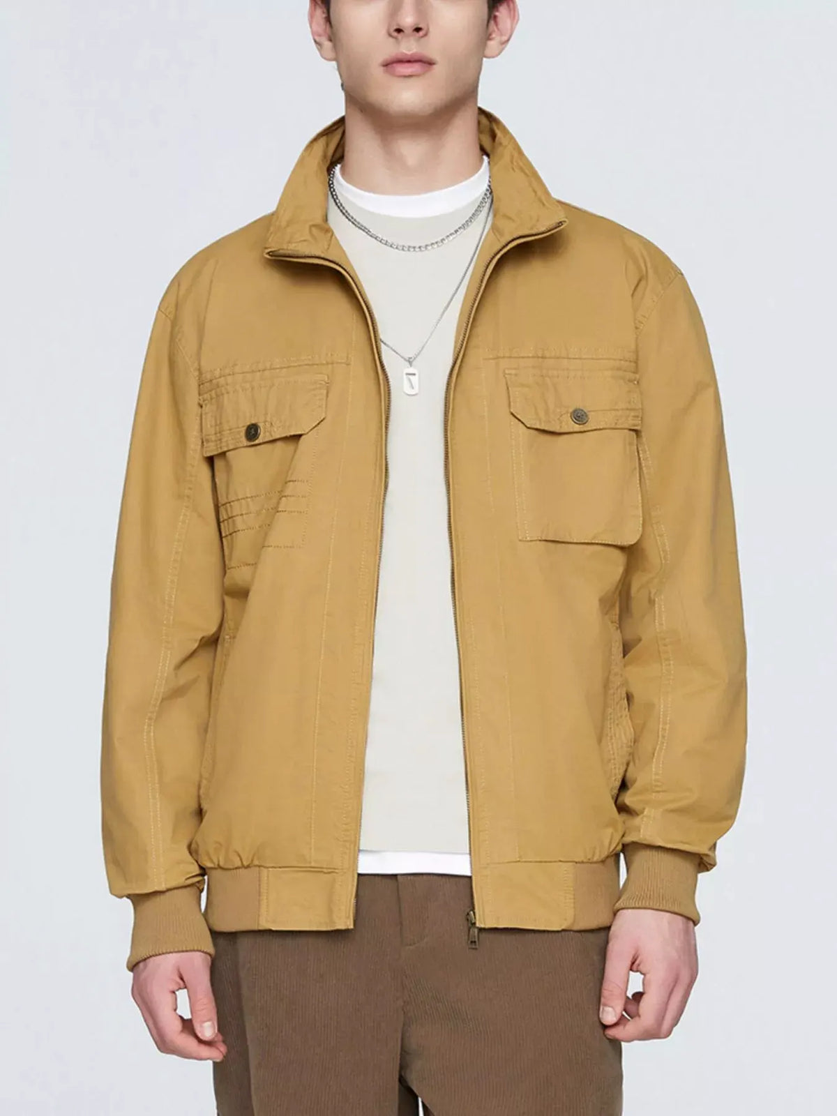 Men's Plus Size Casual Lightweight Zip-Up Jacket by Partner Label