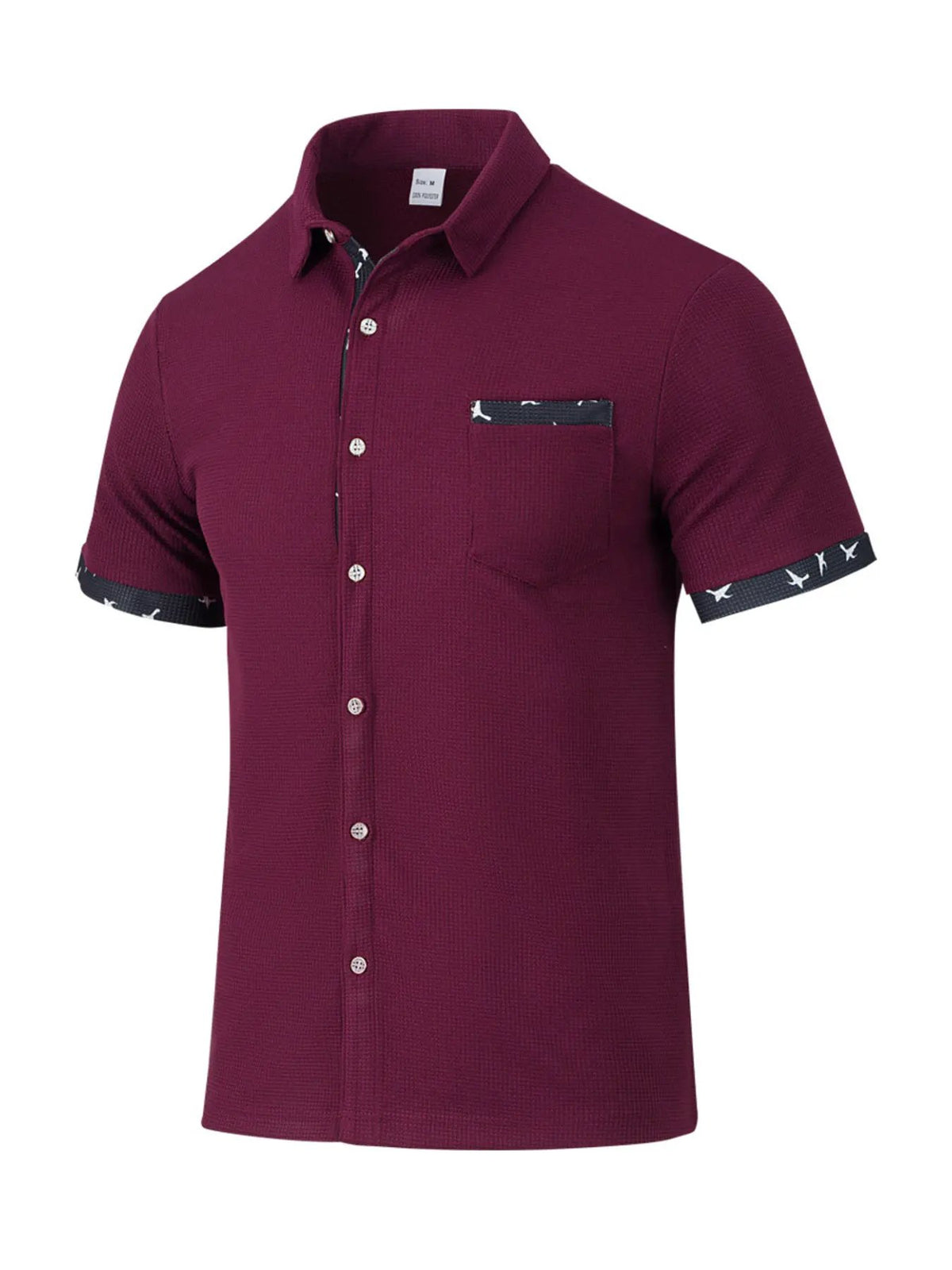 Men's Full Size Casual Button Up Short Sleeve Shirt Plus Size by Trendsi