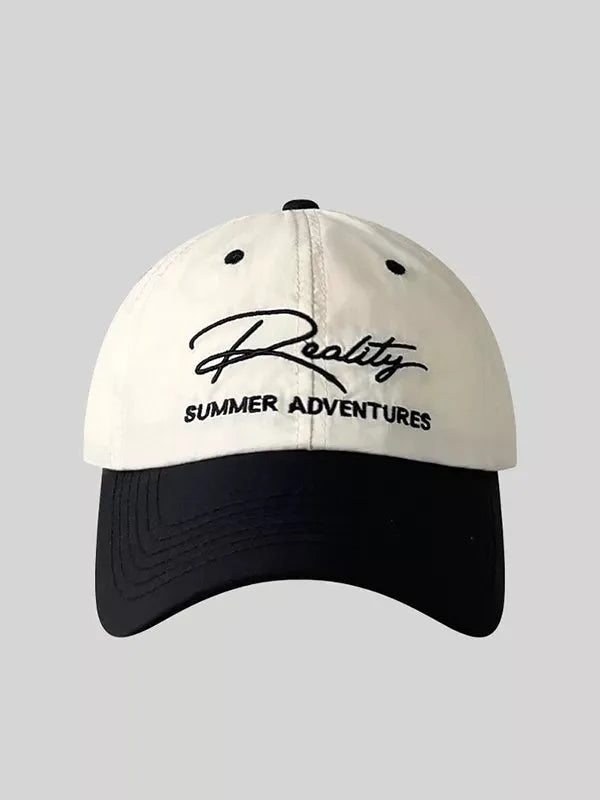 Letter Embroidered Adjustable Baseball Cap by Partner Label