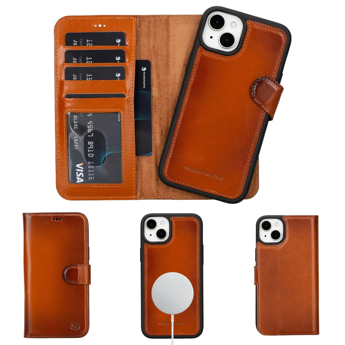 Casper iPhone 14 Series Detachable Leather Wallet Case by TORONATA
