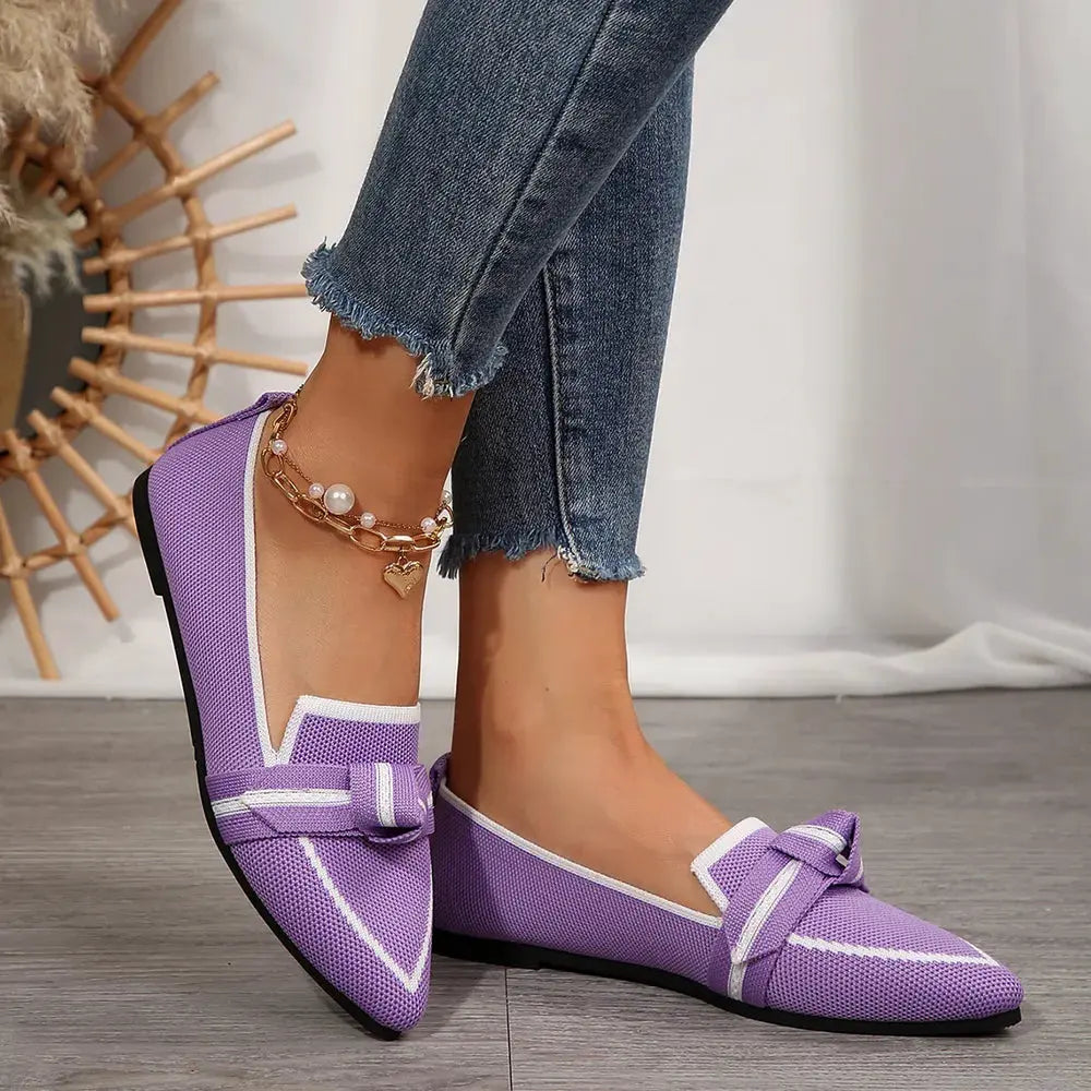 Point Toe Mesh Flat Slip-Ons by Partner Label