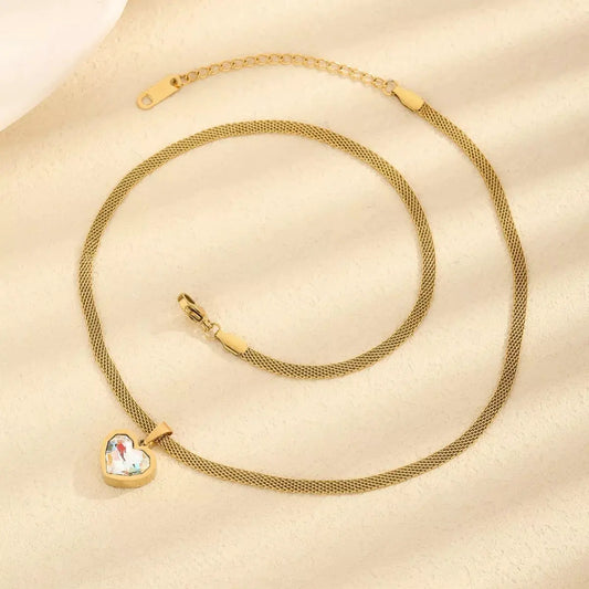 18K Gold-Plated Heart Necklace by Partner Labels