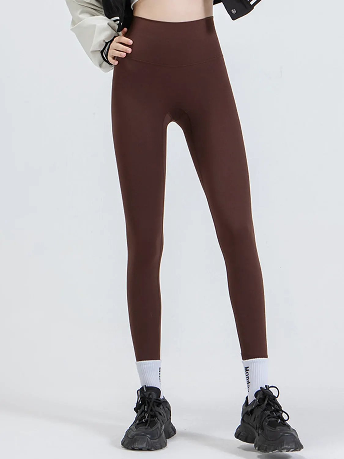 Wide Waistband Sports Leggings by Partner Label
