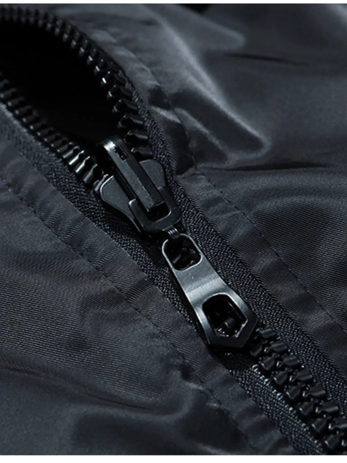 Men's Plus Size Zip Up Long Sleeve Bomber Jacket by Trendsi