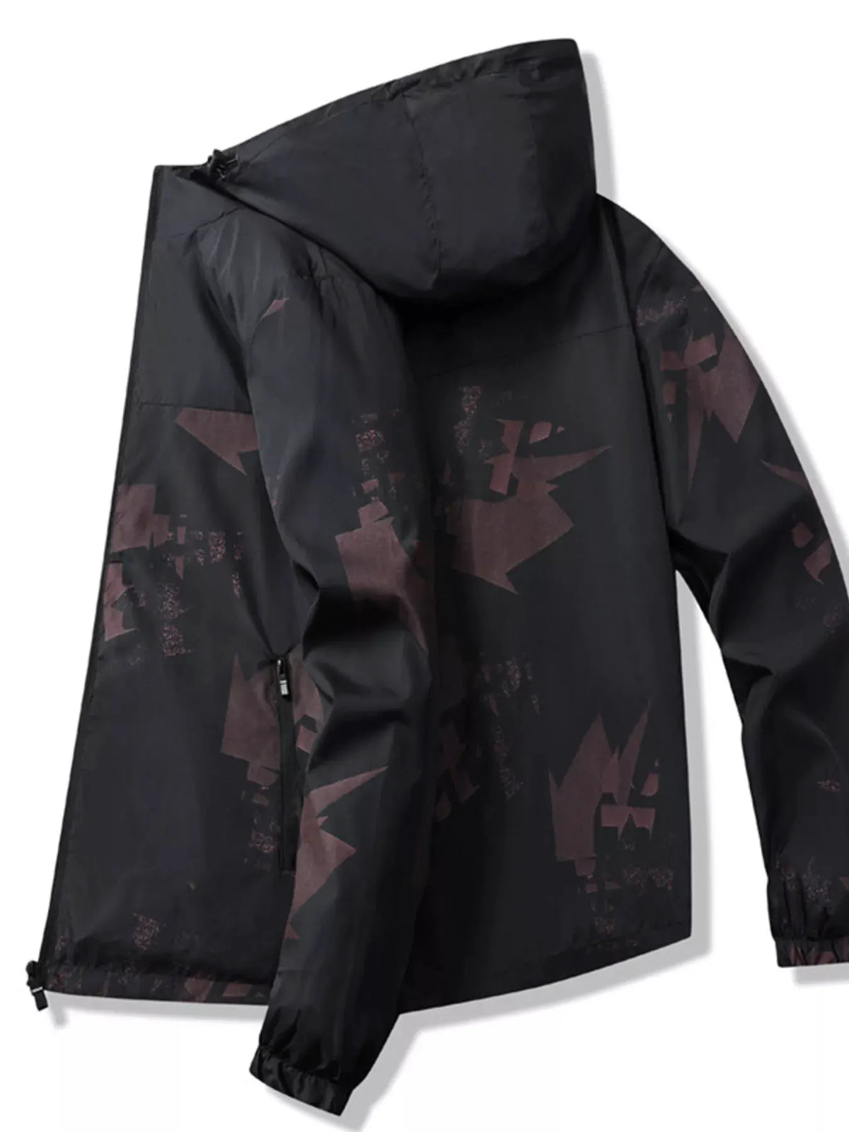 Men's Plus Size Lightweight Hooded Windbreaker Jacket by Partner Label