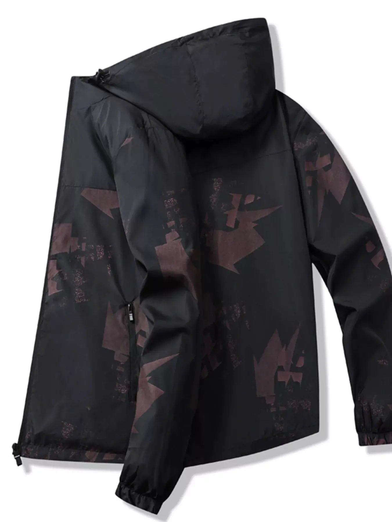 Men's Plus Size Lightweight Hooded Windbreaker Jacket by Partner Label