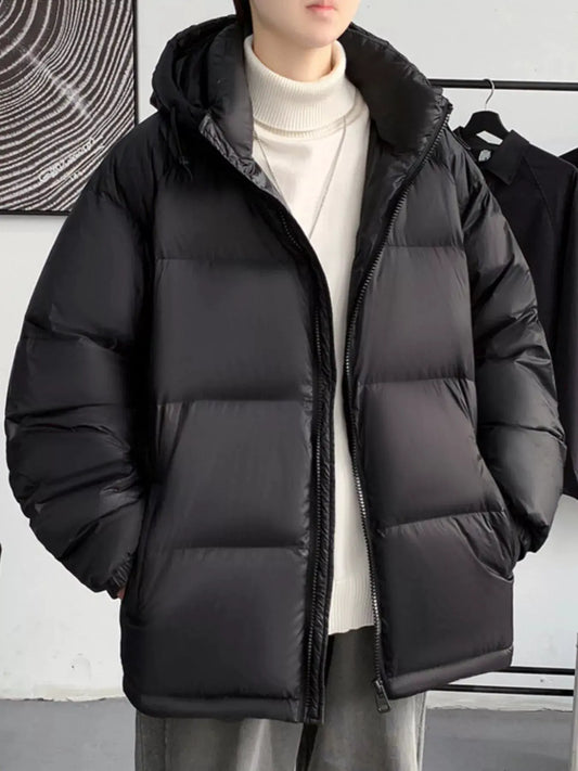 Men's Full Size Warm Padded Hooded Puffer Jacket Plus Size by Partner Label