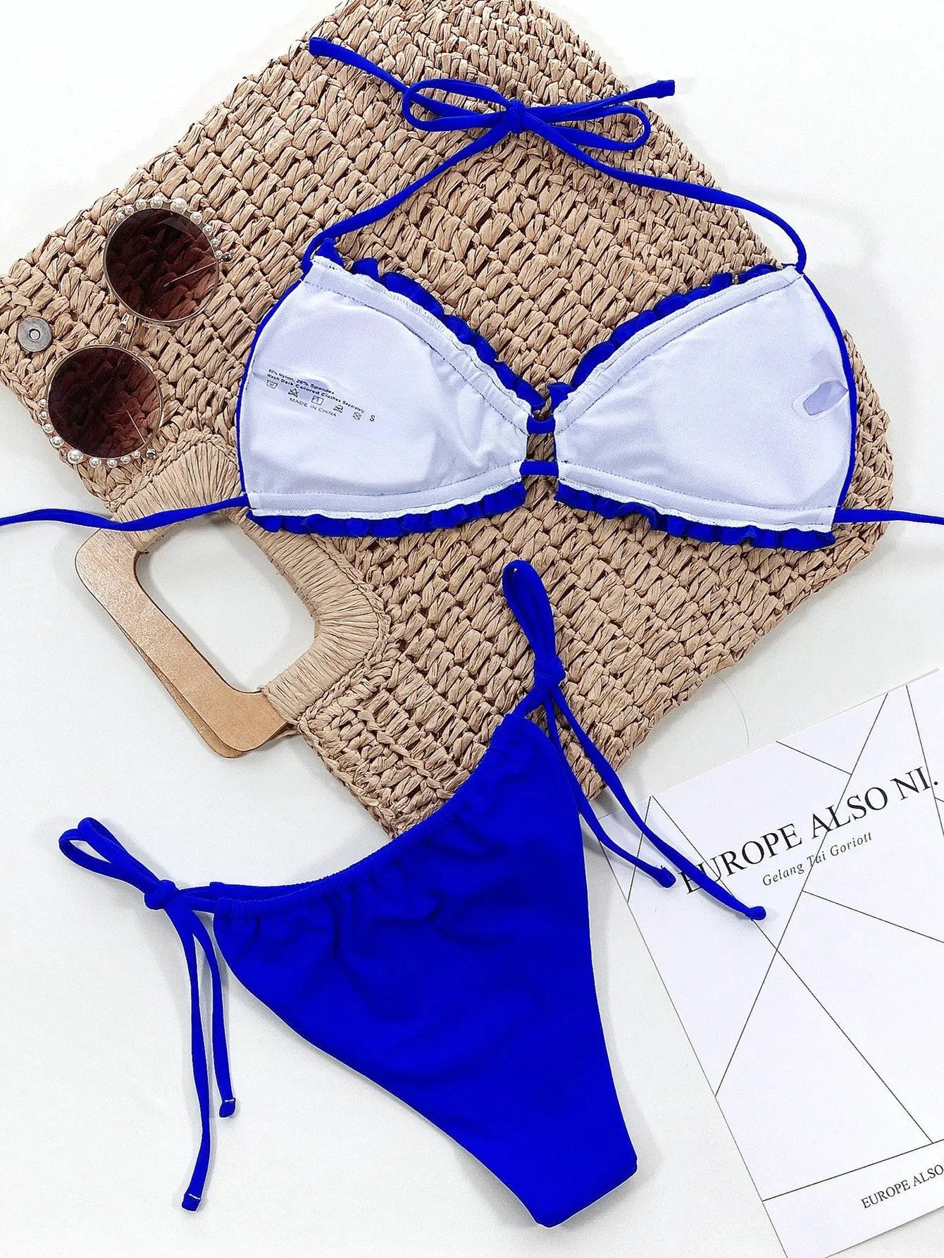 Frill Trill Halter Neck Bikini Set by Partner Label