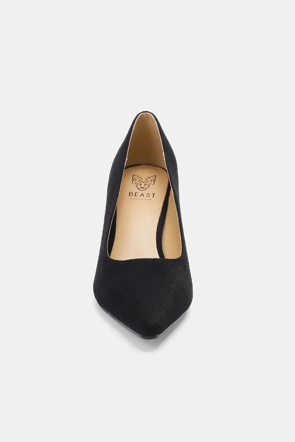 Beast Fashion Faux Suede Point Toe Pumps by Beast Fashion