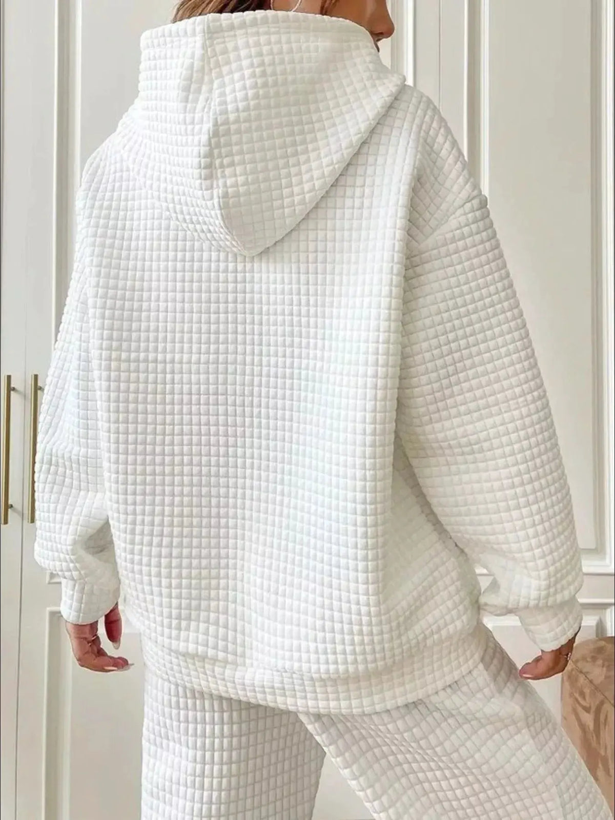 Full Size Textured Kangaroo Pocket Hoodie Plus Size | Partner Labels Selection by Partner Label