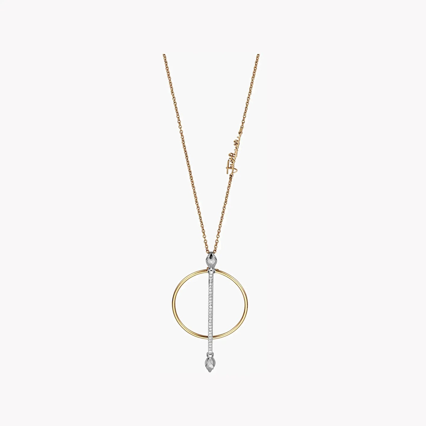 Just Cavalli Women's Silver Brass Necklace, Gold & Silver Finish | Jcnl00410300 by JUST CAVALLI
