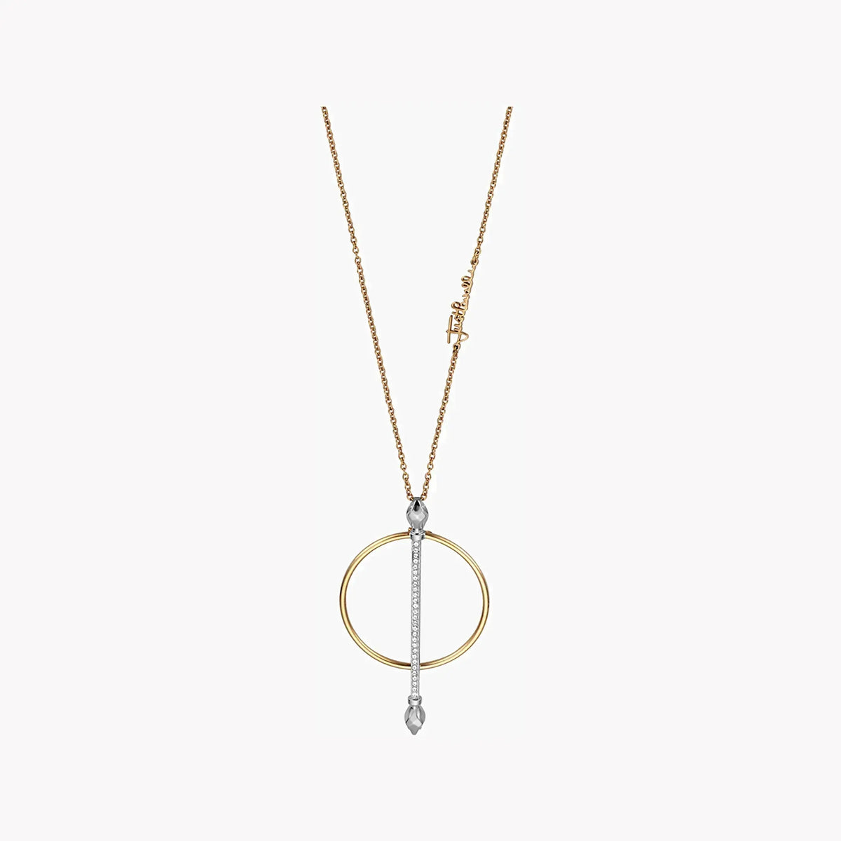 Just Cavalli Women's Silver Brass Necklace, Gold & Silver Finish | Jcnl00410300 by JUST CAVALLI