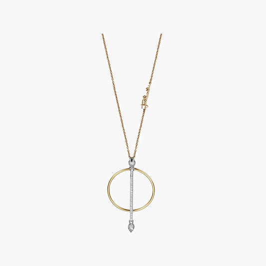Just Cavalli Women's Silver Brass Necklace, Gold & Silver Finish | Jcnl00410300 by JUST CAVALLI