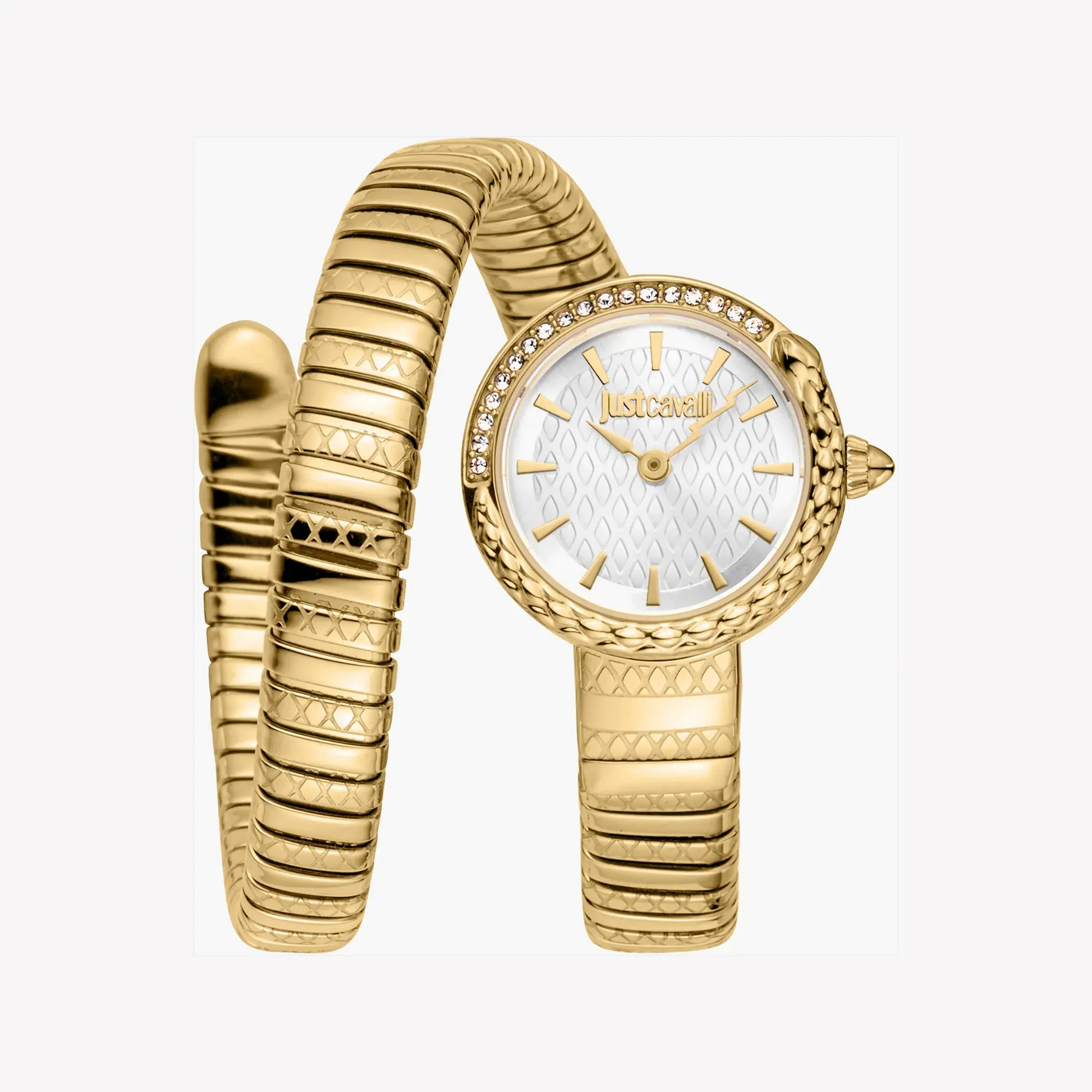 Just Cavalli Women's Gold Stainless Steel Watch, Silver Dial | Jc1l301m0025 by JUST CAVALLI
