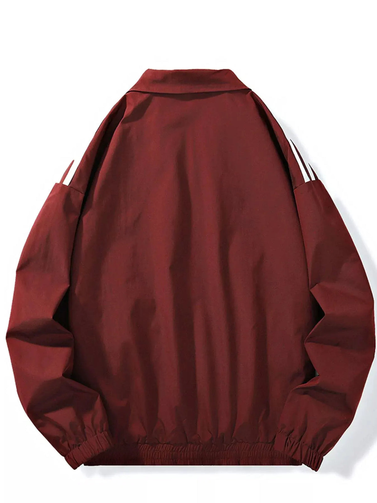 Men's Plus Size Striped Zip Up Jacket by Trendsi