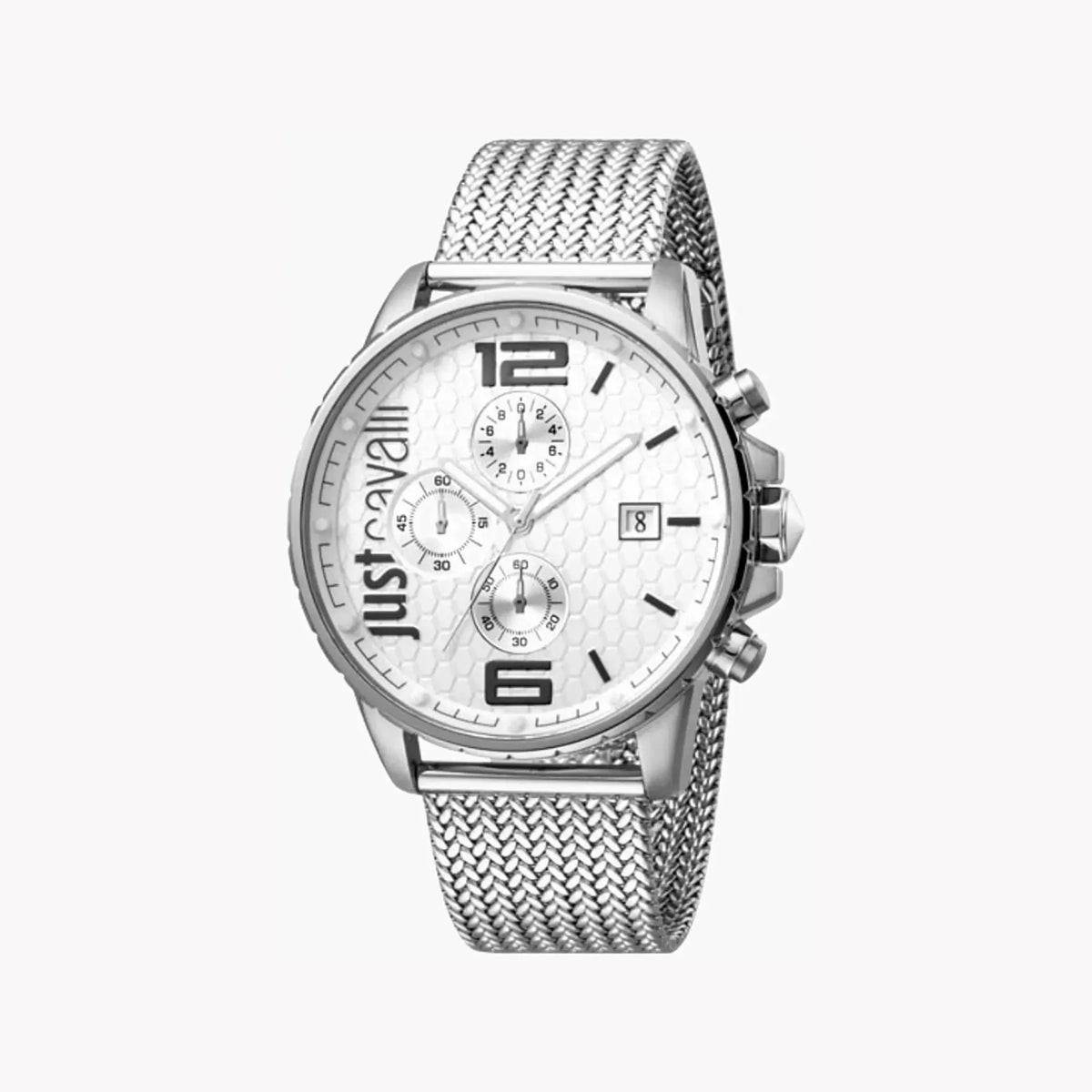 Just Cavalli Men's Silver Stainless Steel Watch, Silver Dial | Jc1g063m0055 by JUST CAVALLI