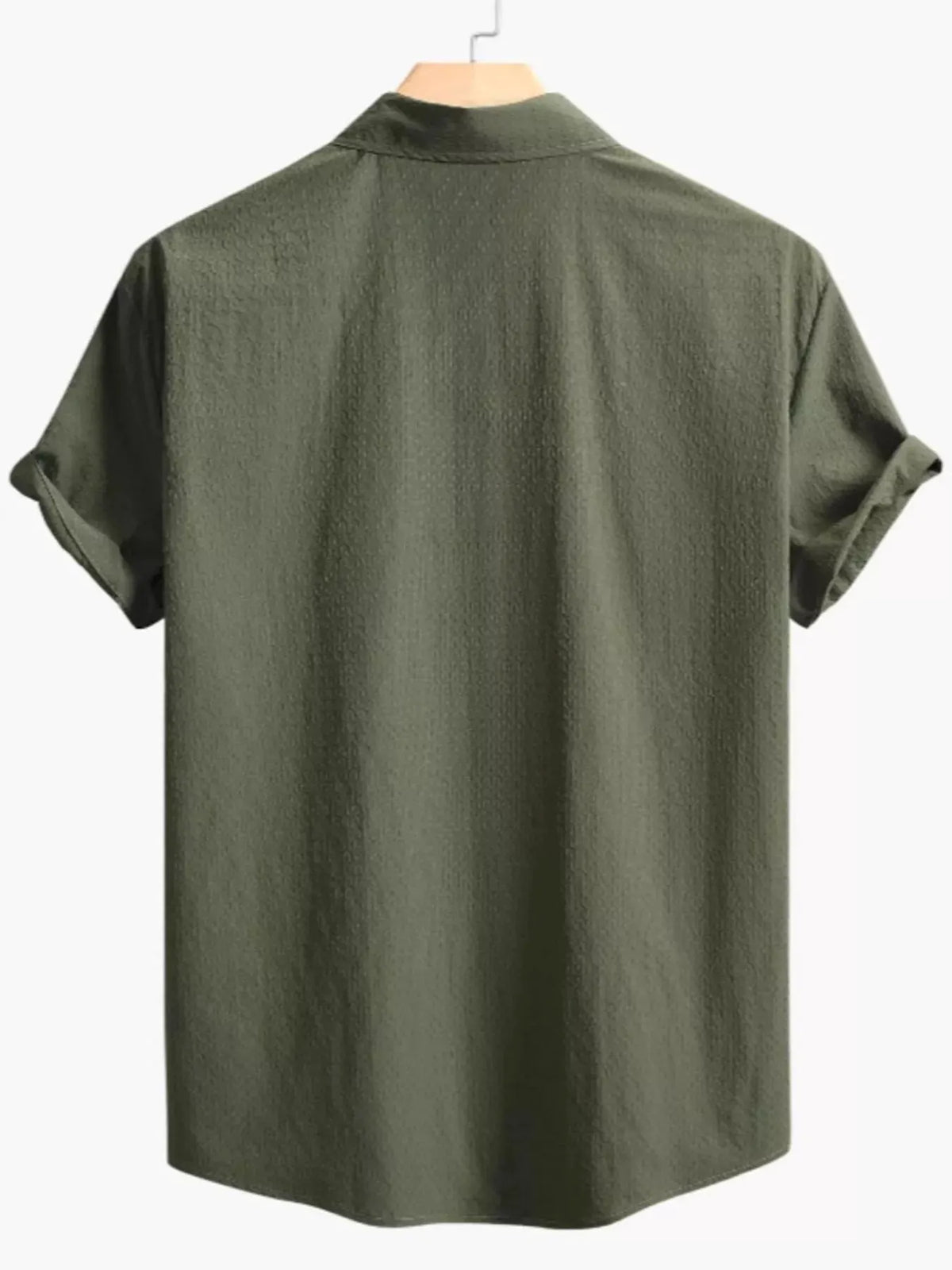 Men's Full Size Short-Sleeve Casual Shirt Plus Size by Trendsi