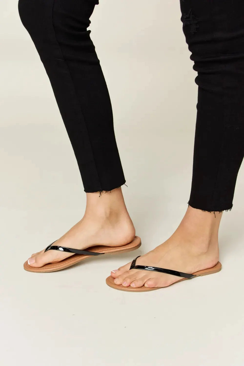 WILD DIVA PU Leather Open Toe Sandals by WILD DIVA
