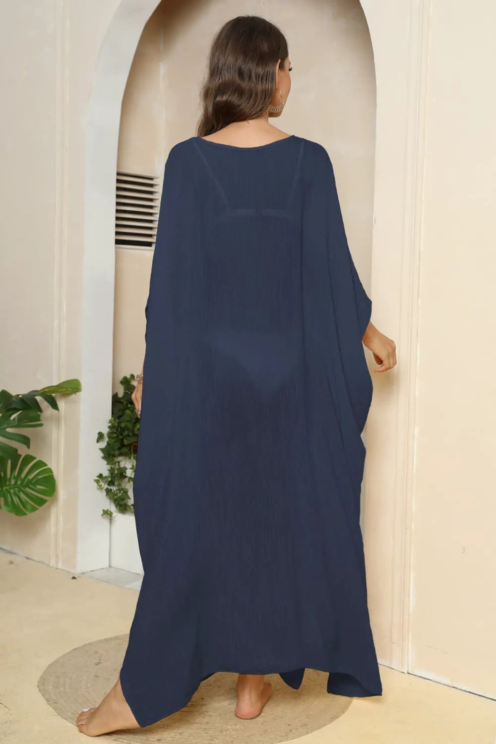 V-Neck Three-Quarter Sleeve Cover-Up by Partner Labels