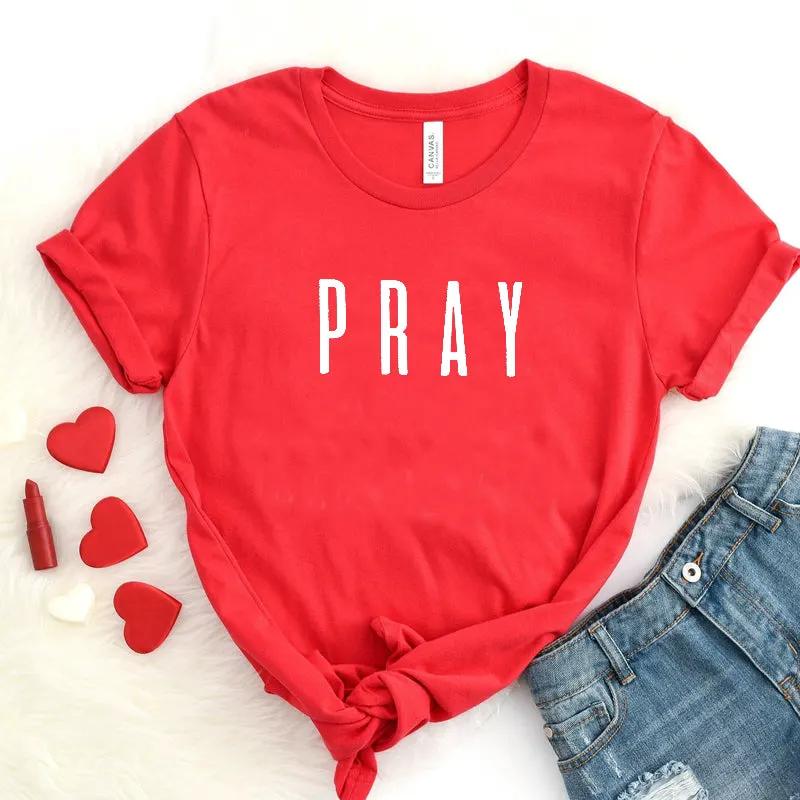 Pray Christian T Shirts Fashion Clothes Women's Tshirt tops by Maiden-Art
