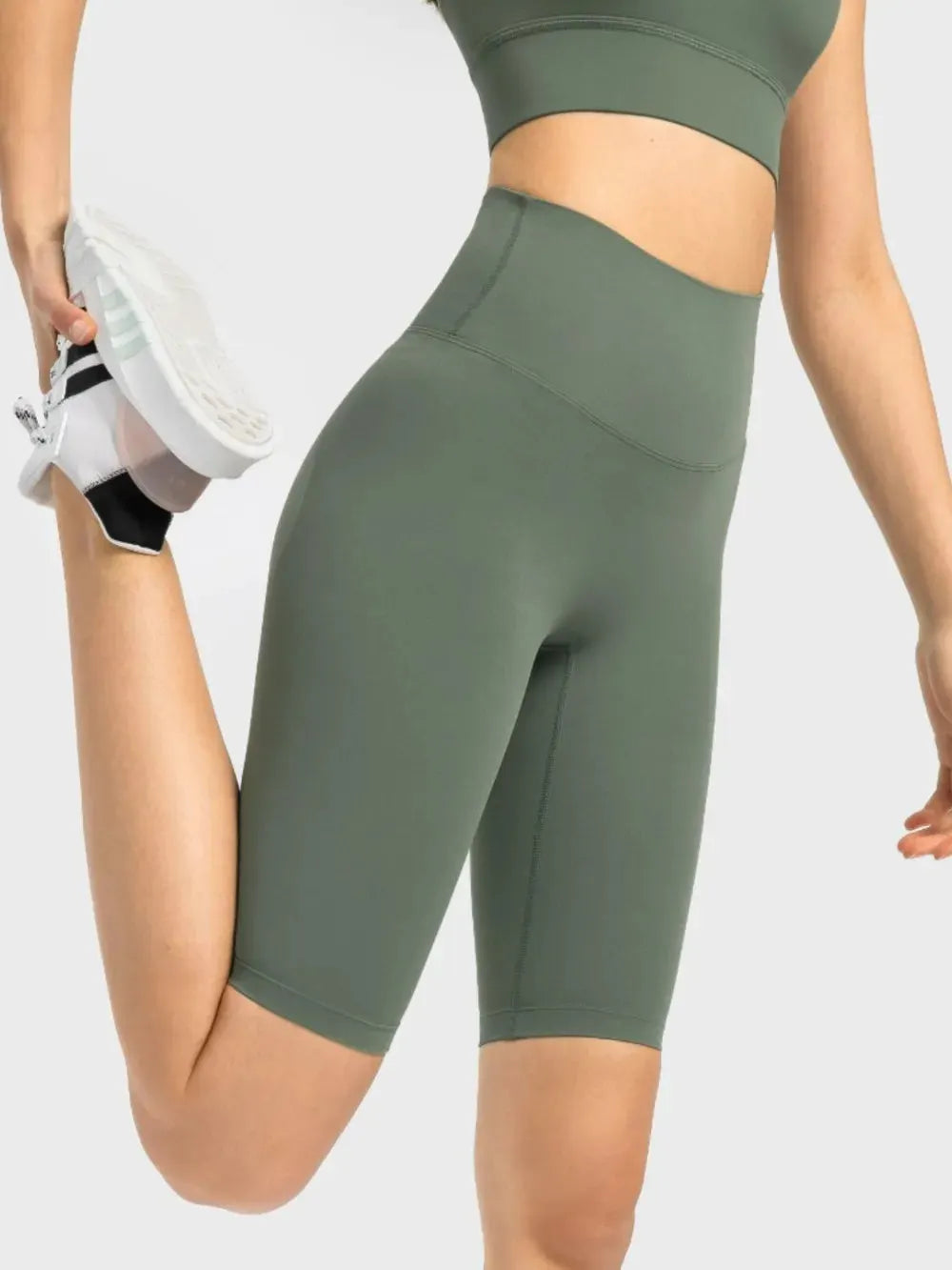 Millennia High Rise Wide Waistband Active Shorts by Millennia