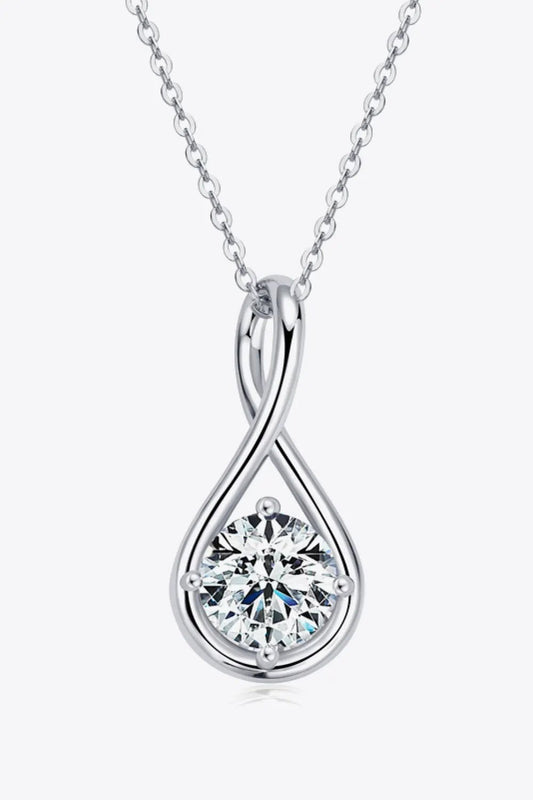 2 Carat Moissanite 925 Sterling Silver Necklace by Partner Labels